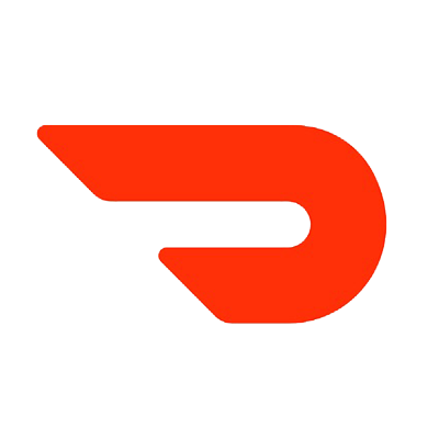 A red, stylized wing-shaped logo resembling the letter D on a light gray background.